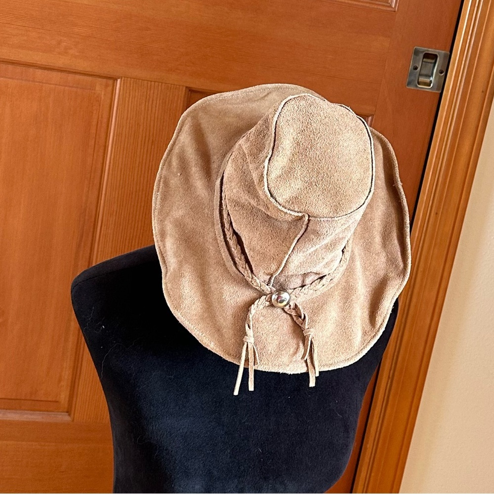 Suede Leather Vintage Hat size S